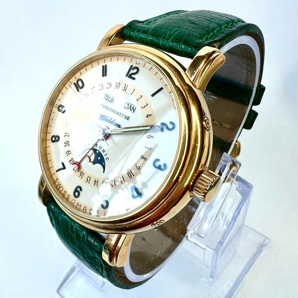 Waldan Automatic 39mm Chronometer Austronic Moonp… - image 3